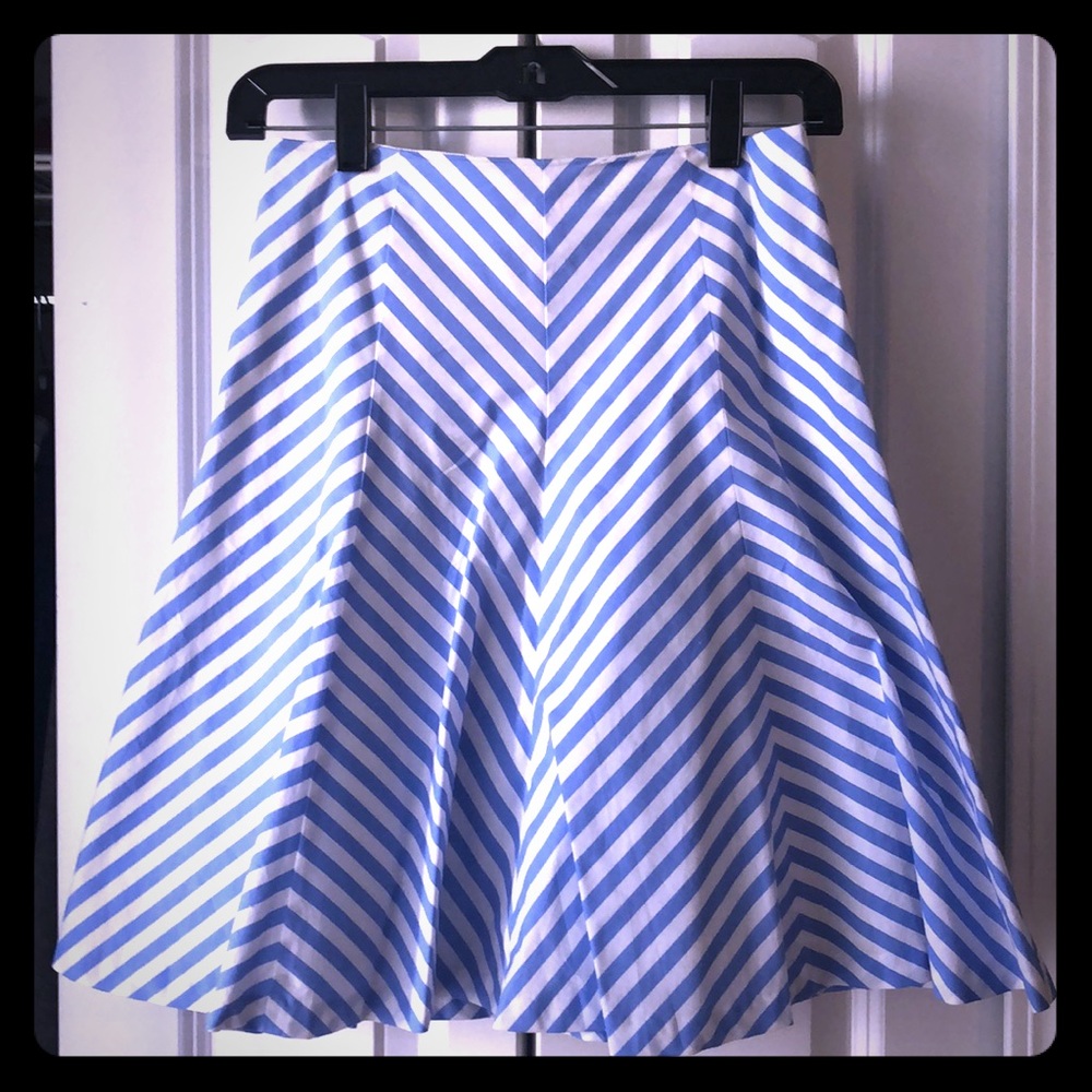 Ann Taylor Blue & white A line skirt